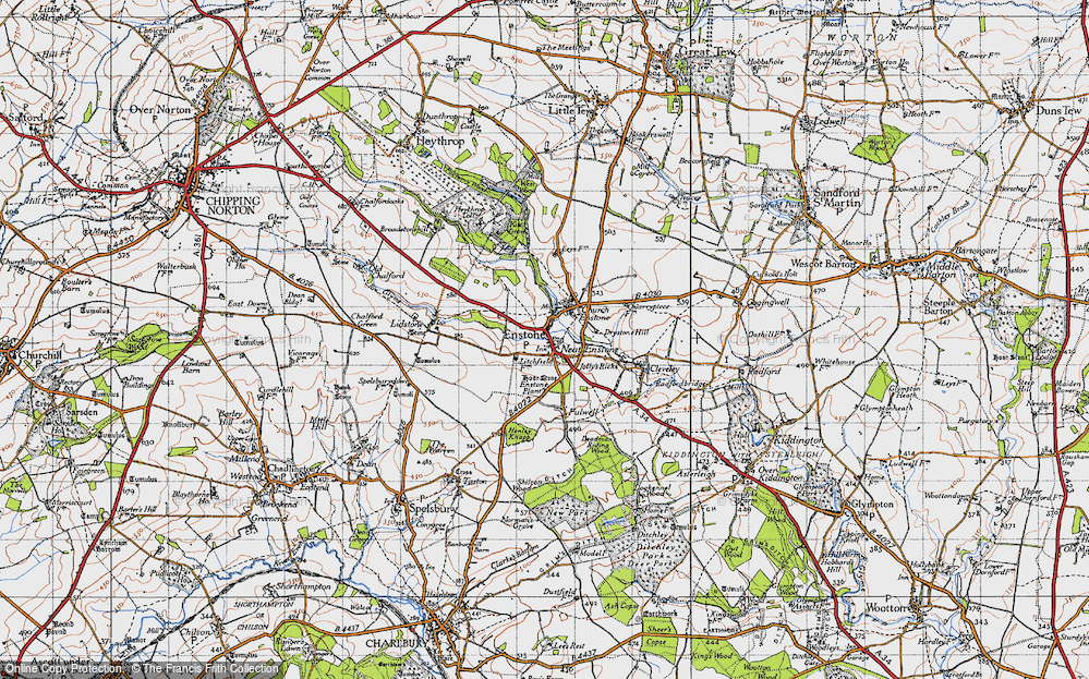 Old Map of Enstone, 1946 in 1946