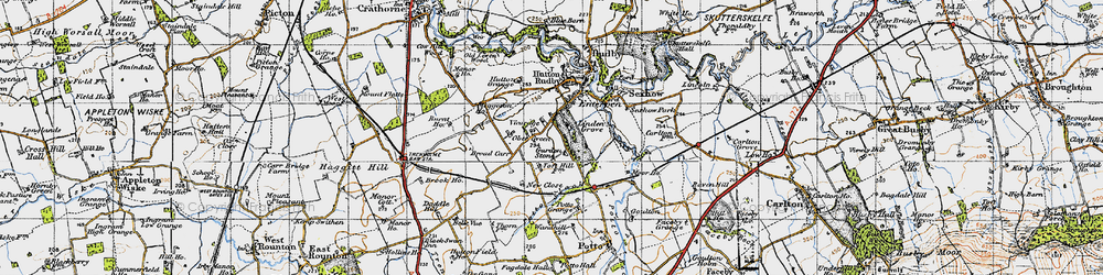 Old map of Toft Hill in 1947