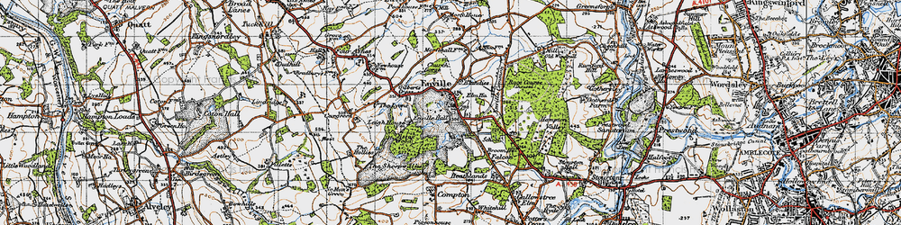 Old map of Enville in 1946