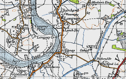 Old map of Epney in 1946