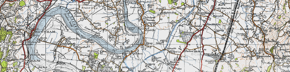 Old map of Epney in 1946