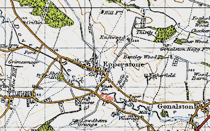 Old map of Epperstone in 1946