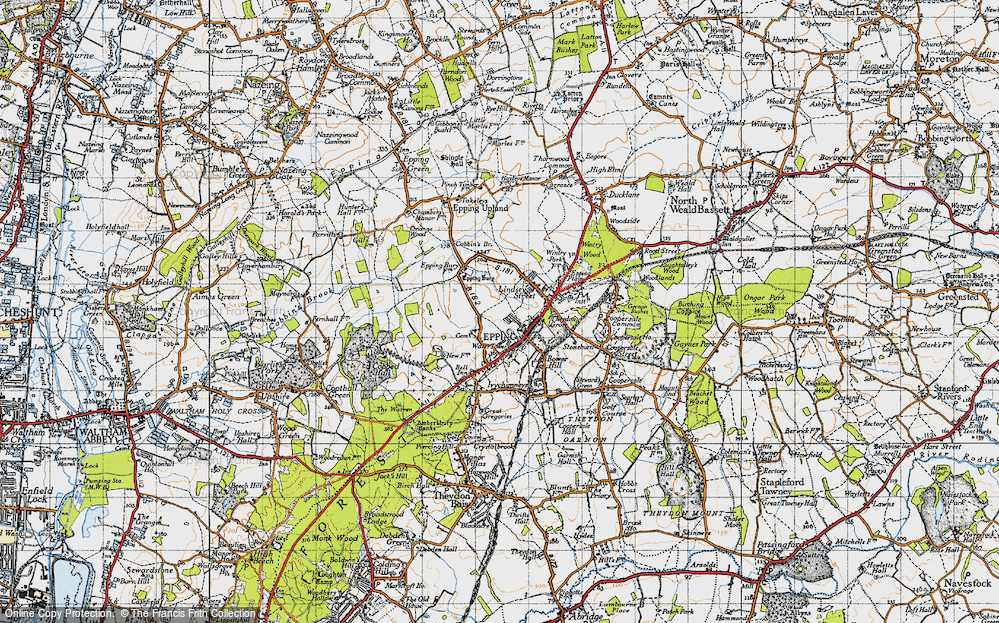 Old Map of Epping, 1946 in 1946