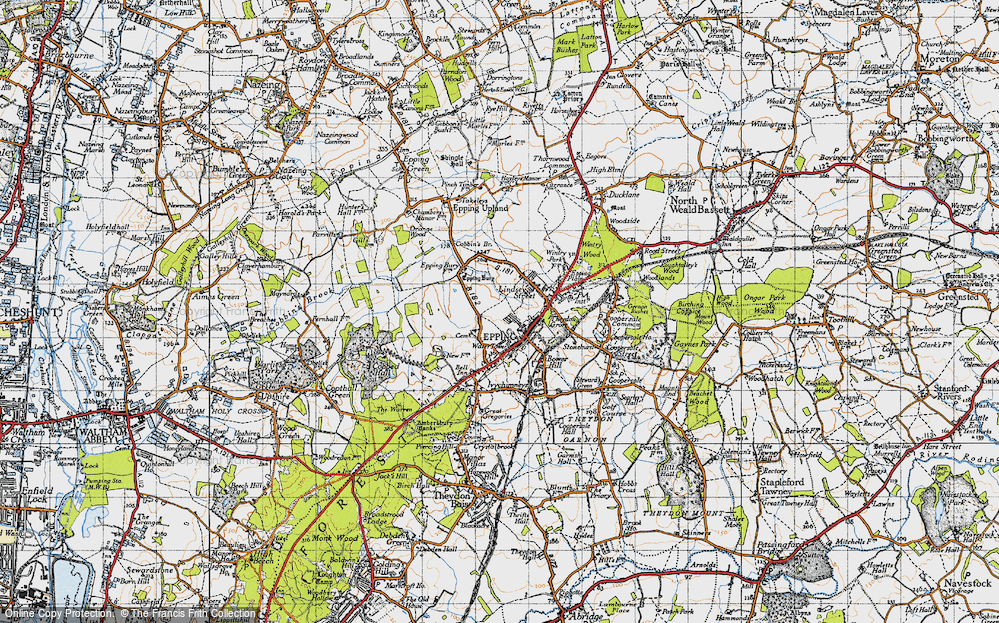 Historic Ordnance Survey Map of Epping, 1946 Francis Frith