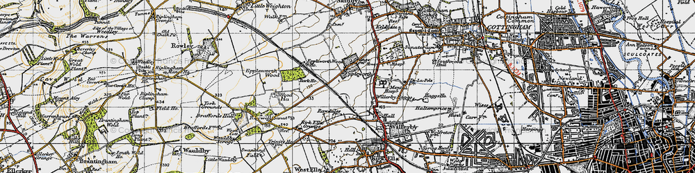 Old map of Eppleworth in 1947