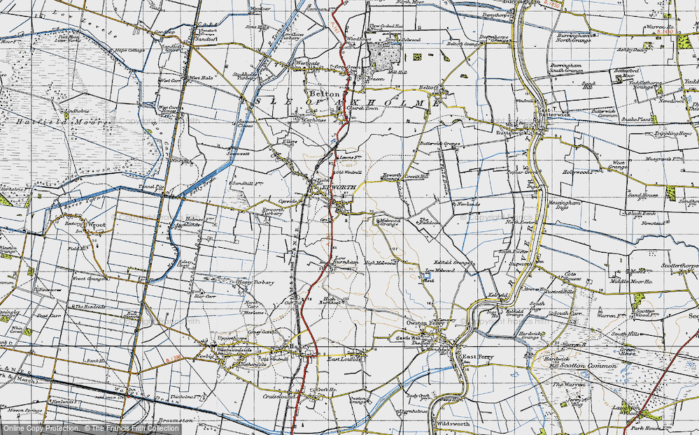 Historic Ordnance Survey Map of Epworth, 1947