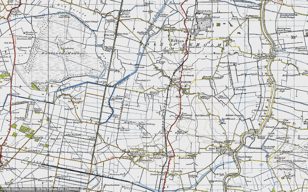Old Map of Epworth Turbary, 1947 in 1947