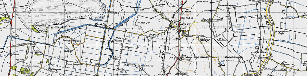 Old map of Epworth Turbary in 1947