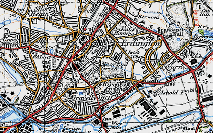 Old map of Erdington in 1946