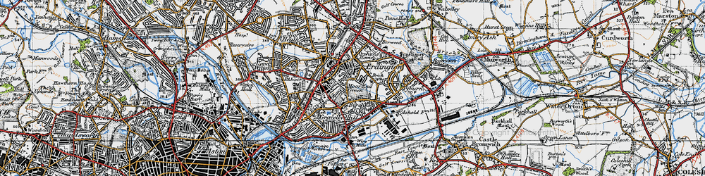 Old map of Erdington in 1946