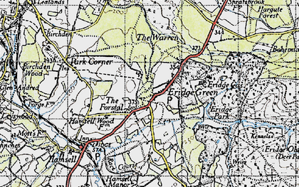 Old map of Eridge Green in 1946