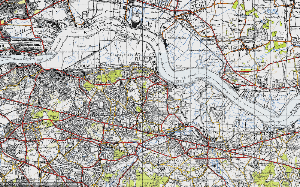 Old Map of Erith, 1946 in 1946