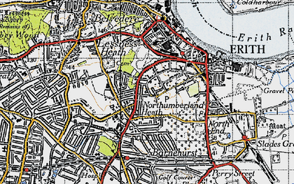 Old map of Erith in 1946