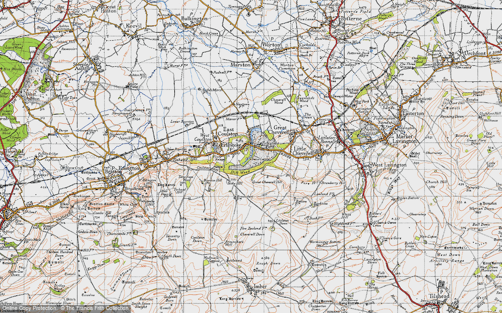 Old Map of Erlestoke, 1940 in 1940