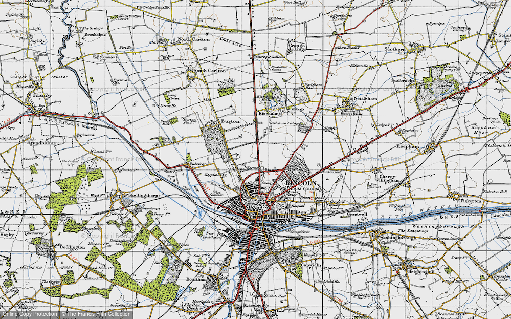 Old Map of Ermine, 1947 in 1947