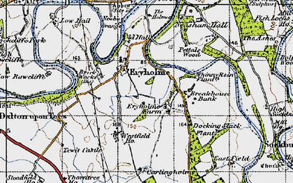 Old map of Eryholme in 1947