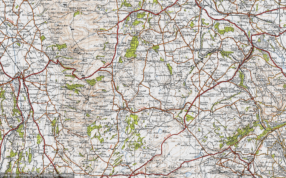 Old Map of Eryrys, 1947 in 1947