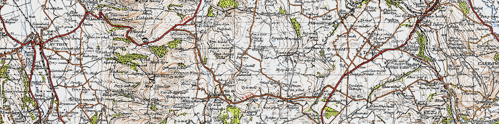 Old map of Eryrys in 1947