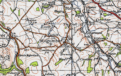 Old map of Escott in 1946