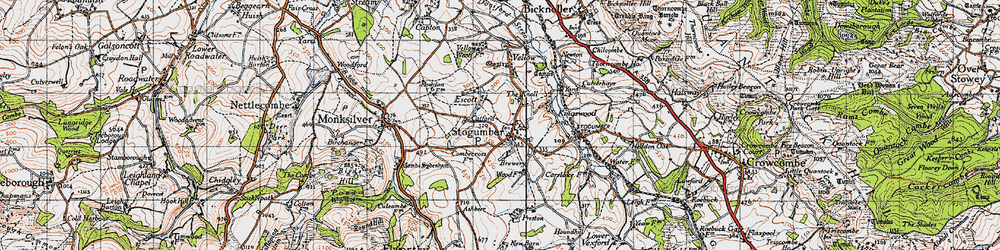Old map of Escott in 1946