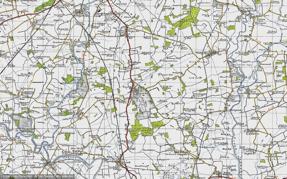 Old Map of Escrick, 1947 in 1947