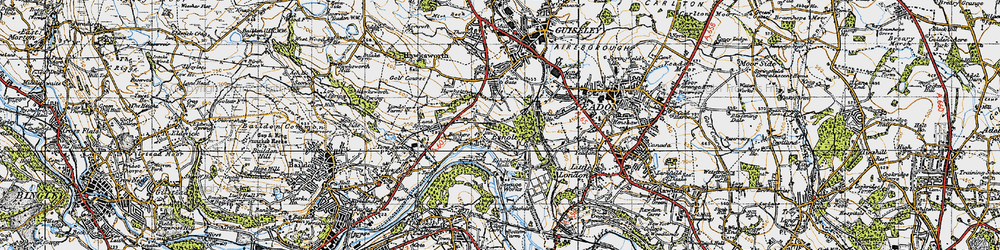 Old map of Esholt in 1947