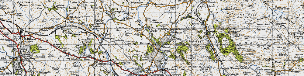Old map of Eshton in 1947