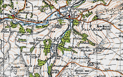 Old map of Birch Ho in 1947