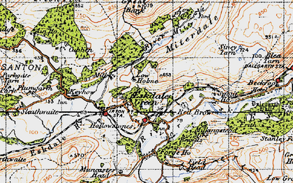 Old map of Eskdale Green in 1947