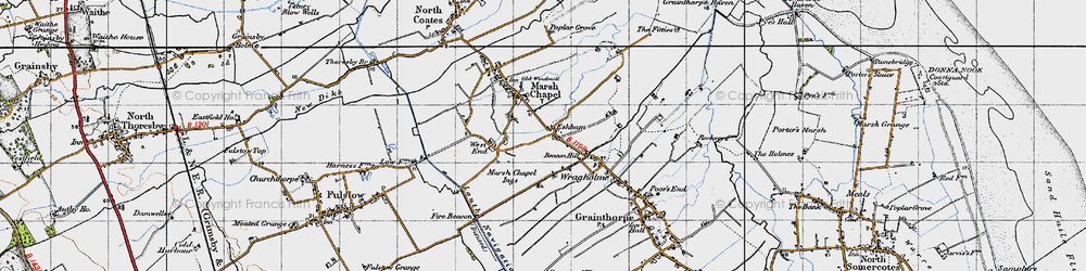 Old map of Eskham in 1946