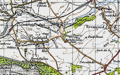Old map of Buck Head in 1947