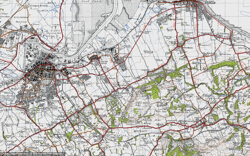 Old Map of Eston, 1947 in 1947