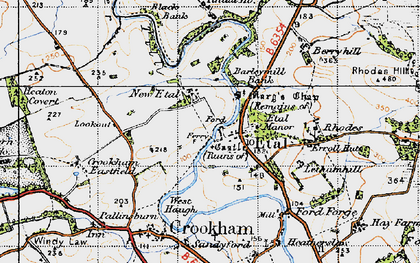 Old map of Etal in 1947
