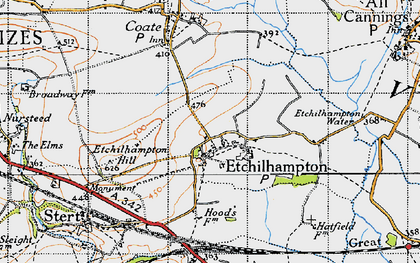 Old map of Etchilhampton in 1940