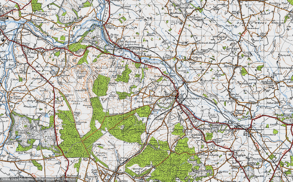 Old Map of Etchinghill, 1946 in 1946