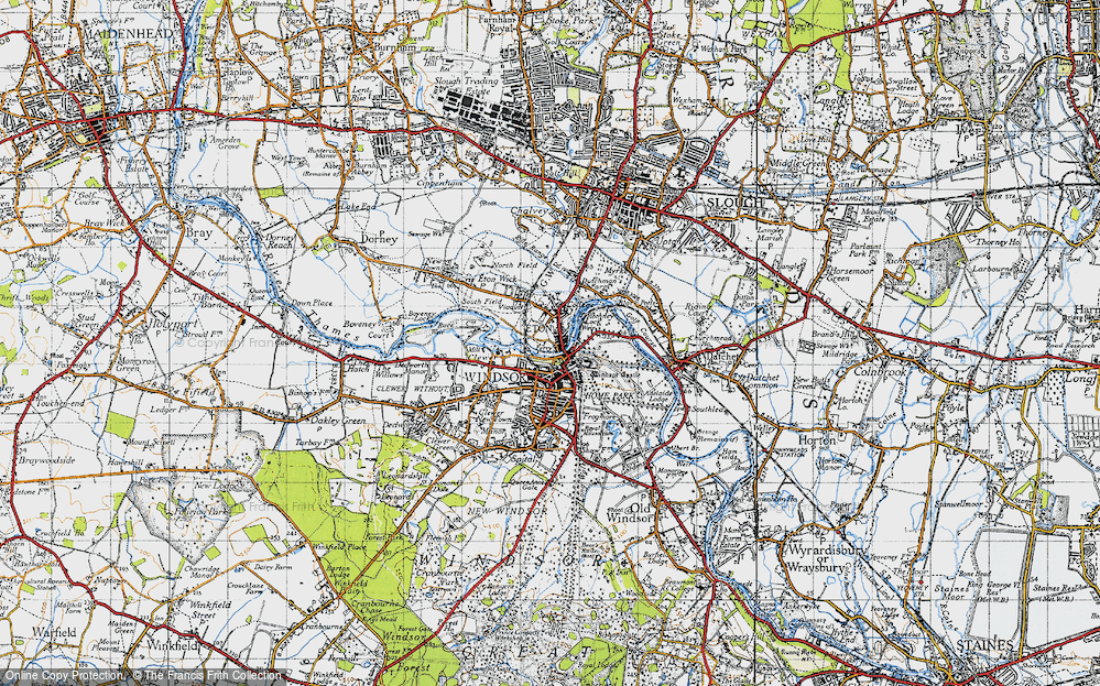 Old Map of Eton, 1945 in 1945