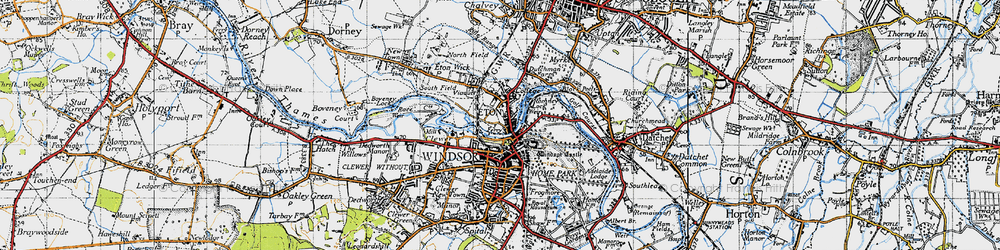 Old map of Eton in 1945