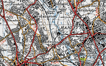 Old map of Etruria in 1946