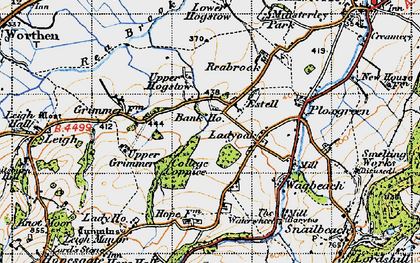 Old map of Etsell in 1947