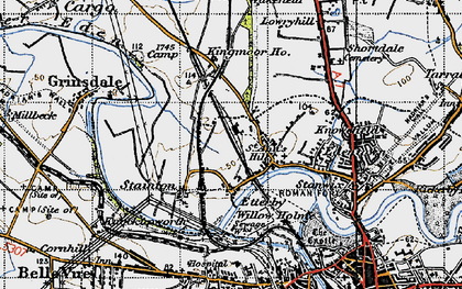 Old map of Etterby in 1947