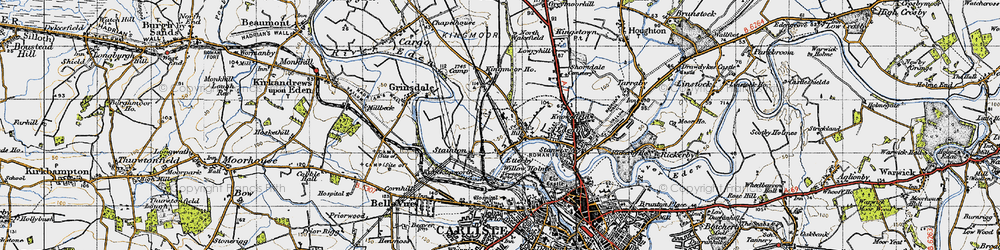 Old map of Etterby in 1947