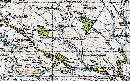 Old map of Wool Pits Hill in 1947