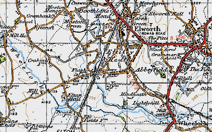 Old map of Ettiley Heath in 1947