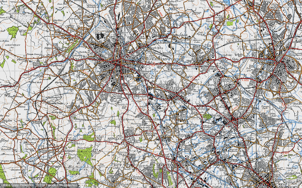 Old Map of Ettingshall, 1946 in 1946