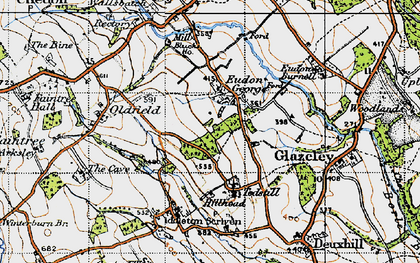 Old map of Eudon George in 1947