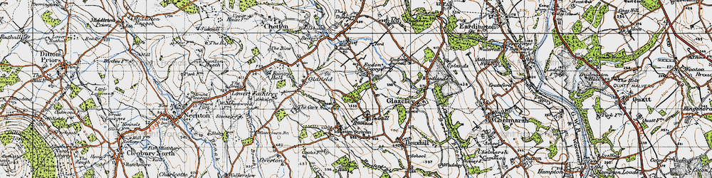 Old map of Eudon George in 1947