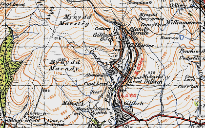 Old map of Evanstown in 1947