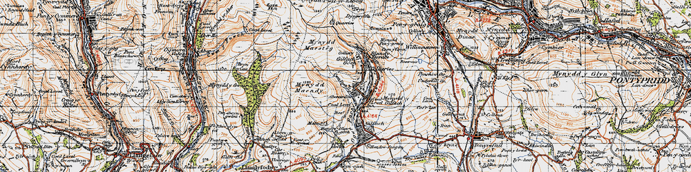 Old map of Evanstown in 1947