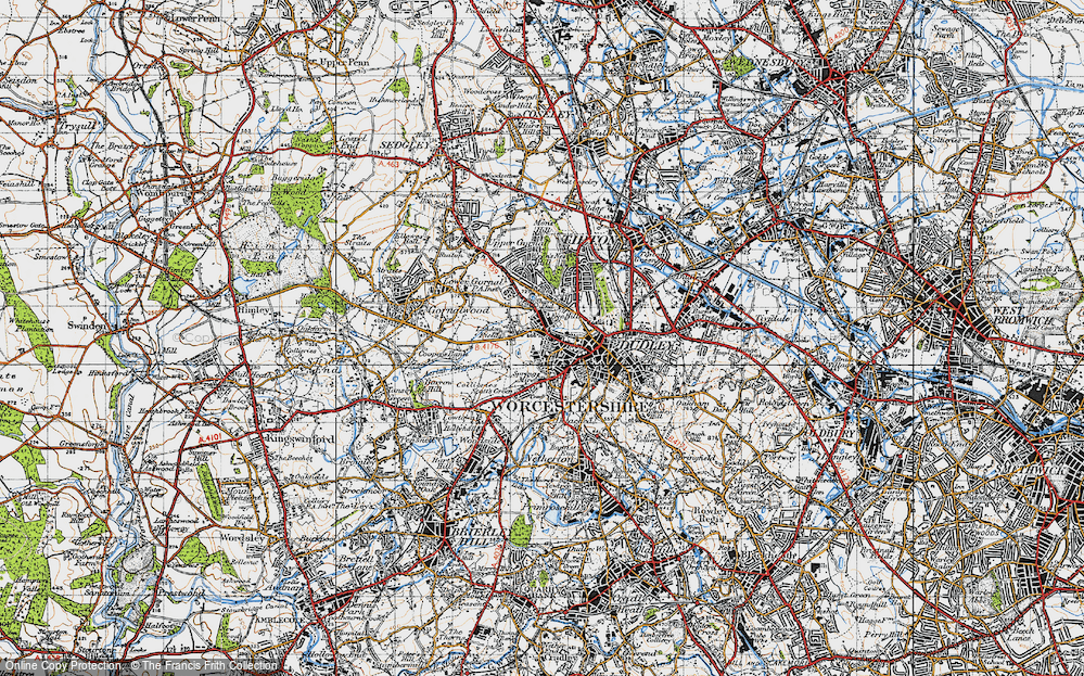 Old Map of Eve Hill, 1946 in 1946