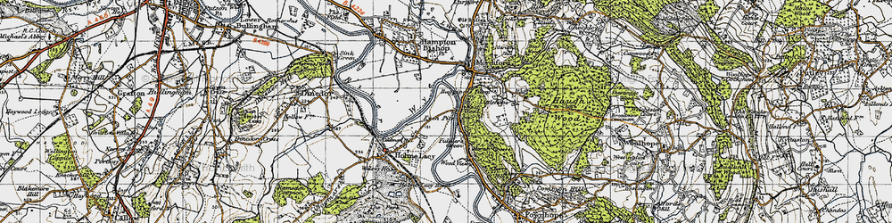 Old map of Bagpiper's Tump in 1947